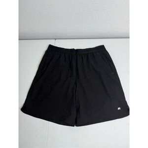 Russell Athletic  Elastic Waist 2 Pockets  Shorts Men Sz L(36-38) Black DriPower